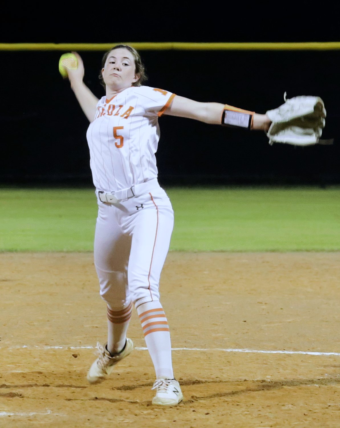 Mineola’s Jayden Marshall tossed a shut-out last Tuesday against Quitman.